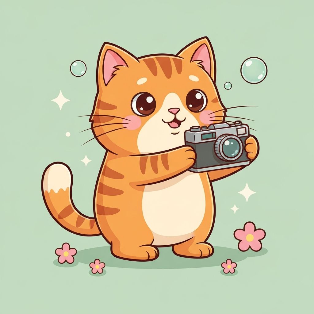 cat with camera